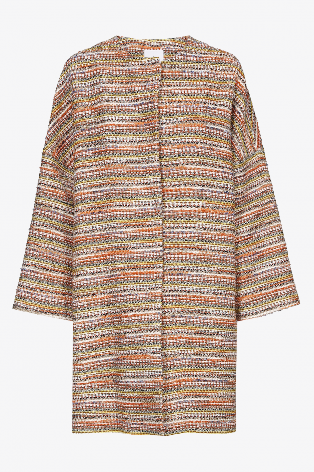Coat with colourful stripes 