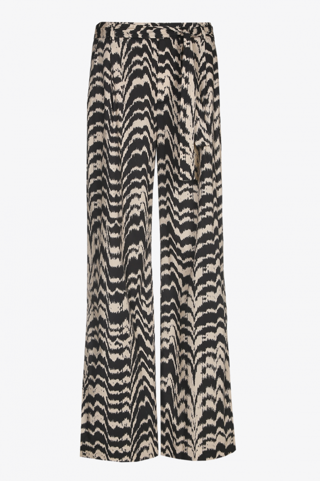 Summer trousers with black print