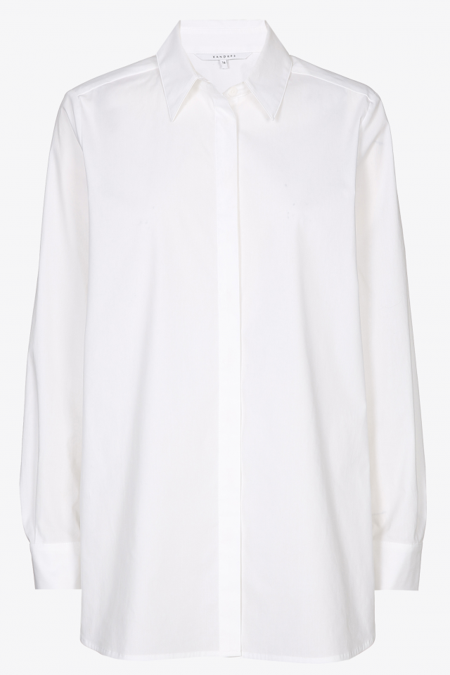 Blouse in partially organic cotton
