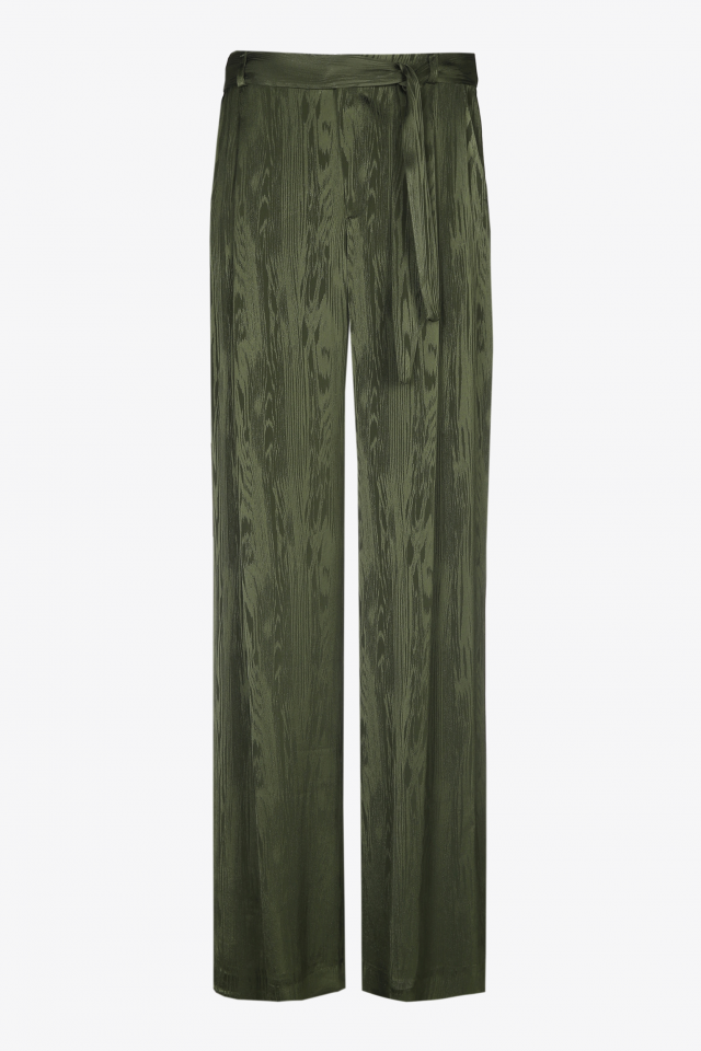 Trousers with moiré pattern