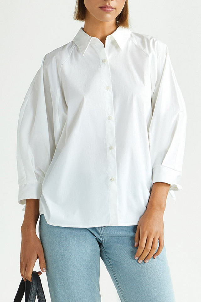 Oversized blouse met raglanmouw