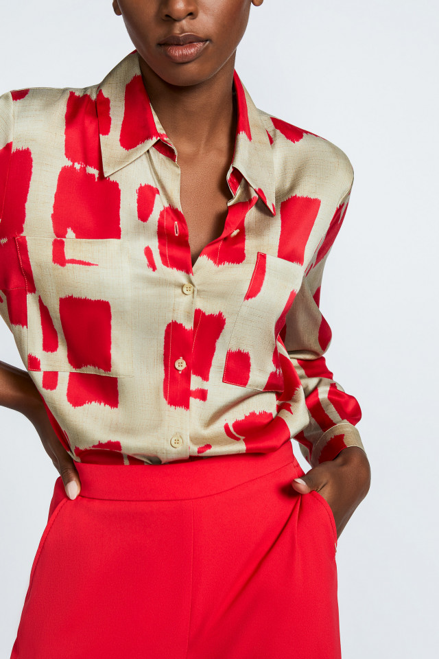 Blouse à motif blockprint