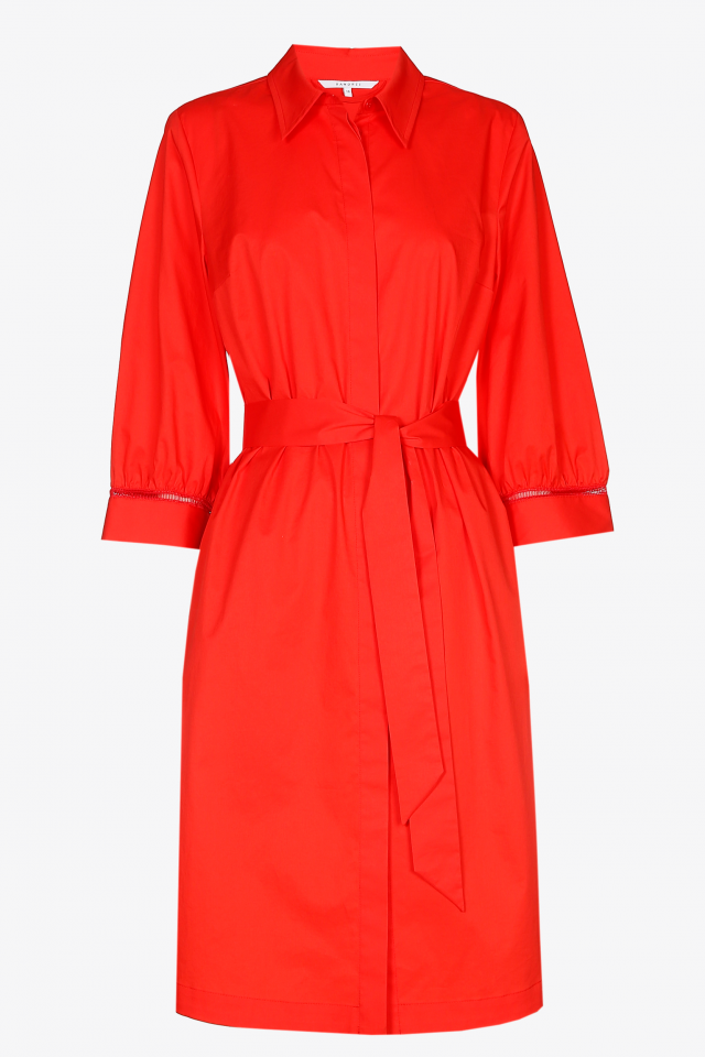 Robe-chemise mi-longue