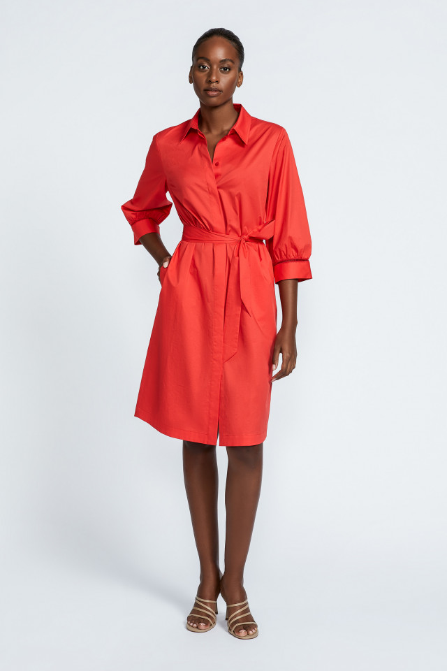 Robe-chemise mi-longue
