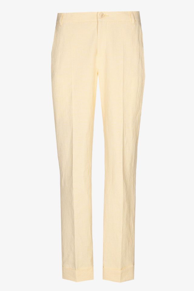 Broek met ingestreken vouw 