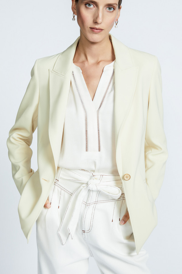 Rechte blazer met zakken