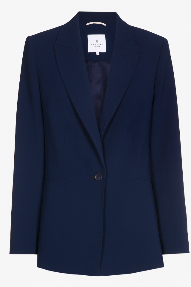 Rechte blazer met zakken