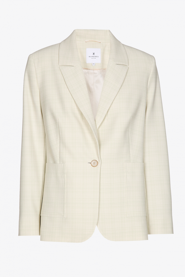 Rechte blazer met zakken