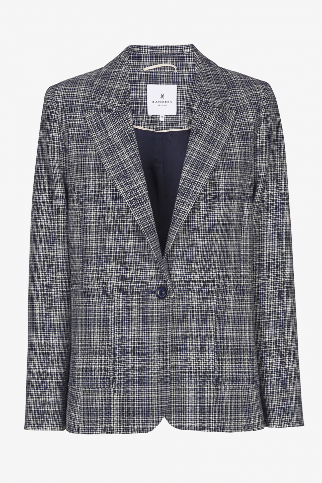 Straight blazer with pockets