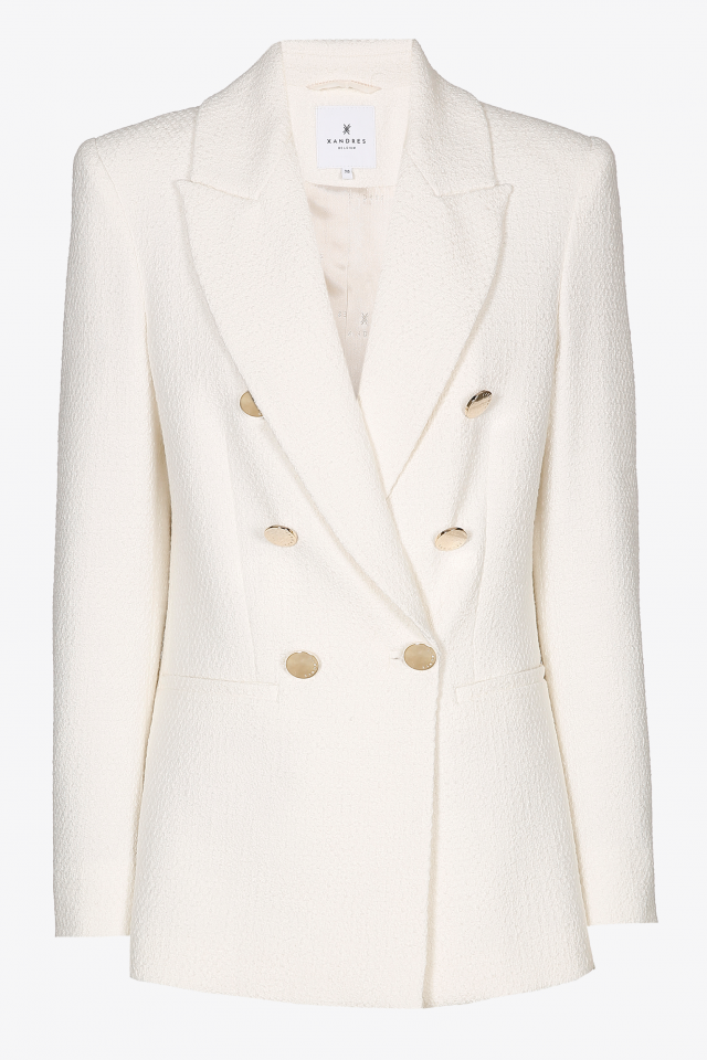 Blazer with double row of buttons