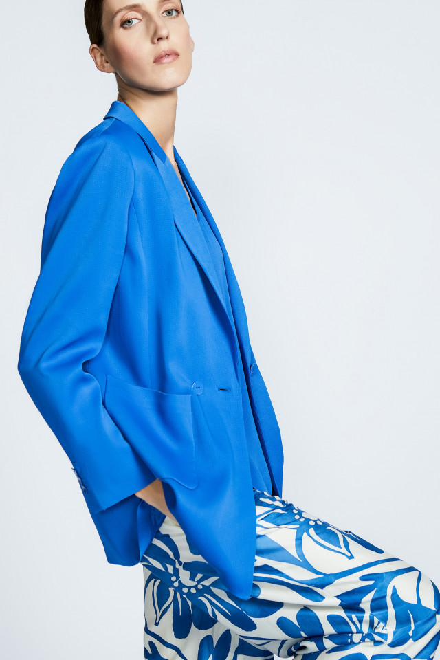 Blazer in bubble viscose