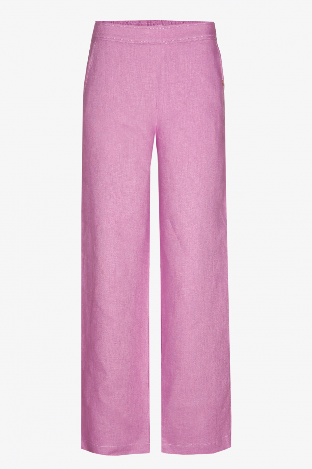 Pantalon en lin à jambes larges