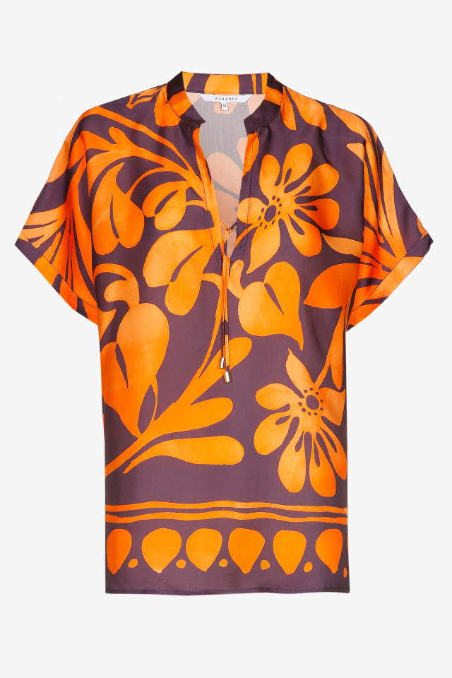 Blouse with floral print
