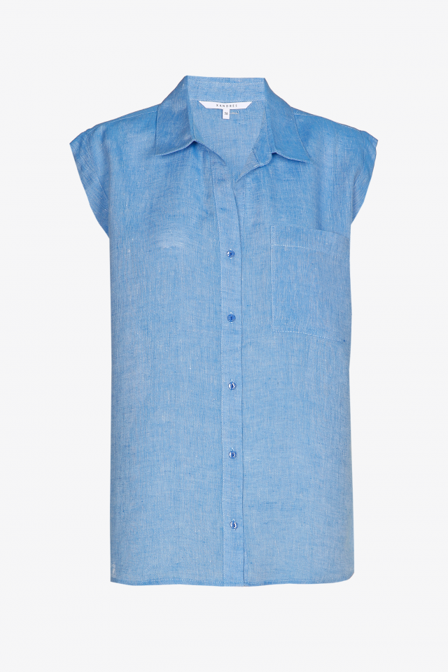 Sleeveless linen shirt