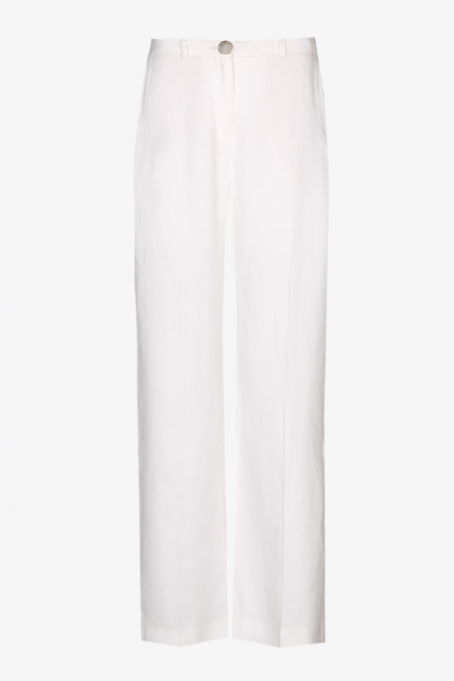 Broek met beenplooi met rechte pijpen