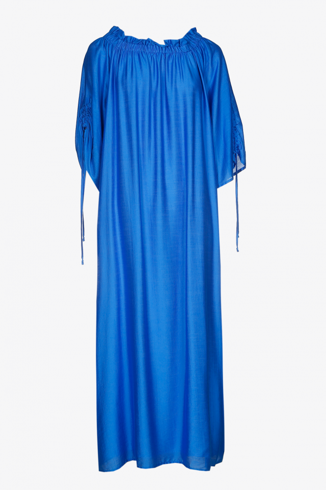 Oversized jurk met satijnglans
