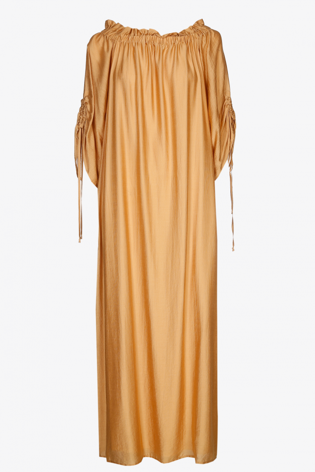 Oversized jurk met satijnglans