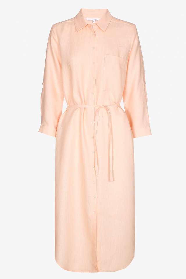 Linen shirt dress