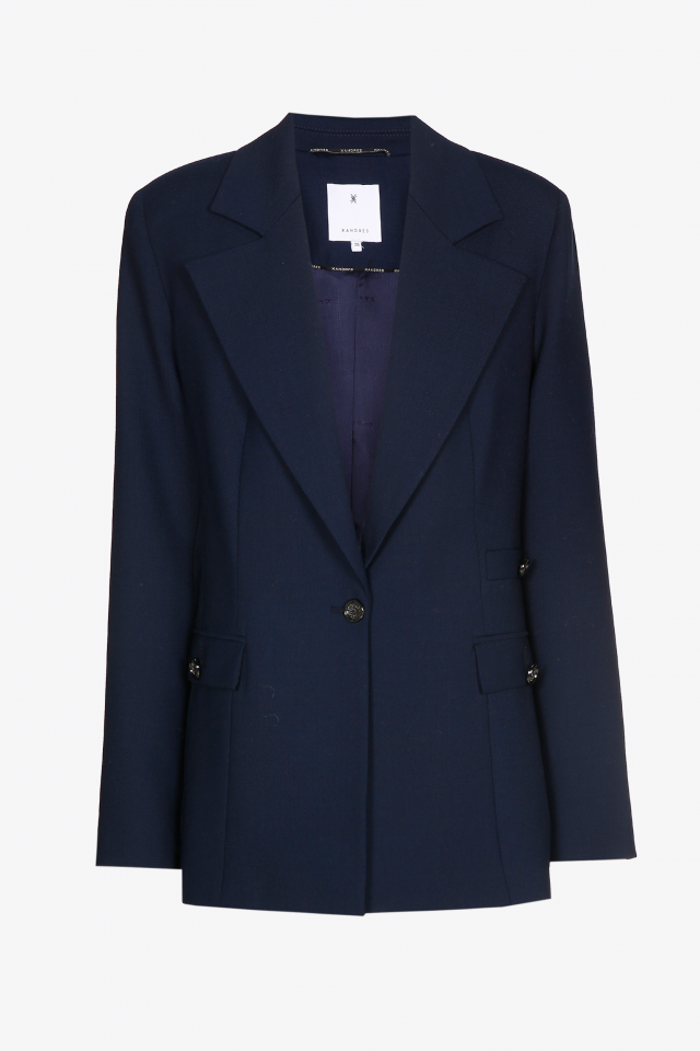 Blazer with lapel collar