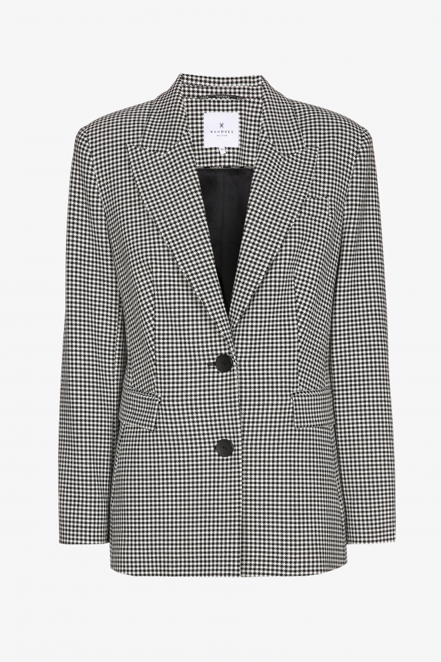 Blazer with houndstooth print