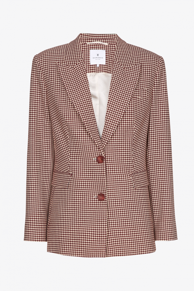 Blazer with houndstooth print