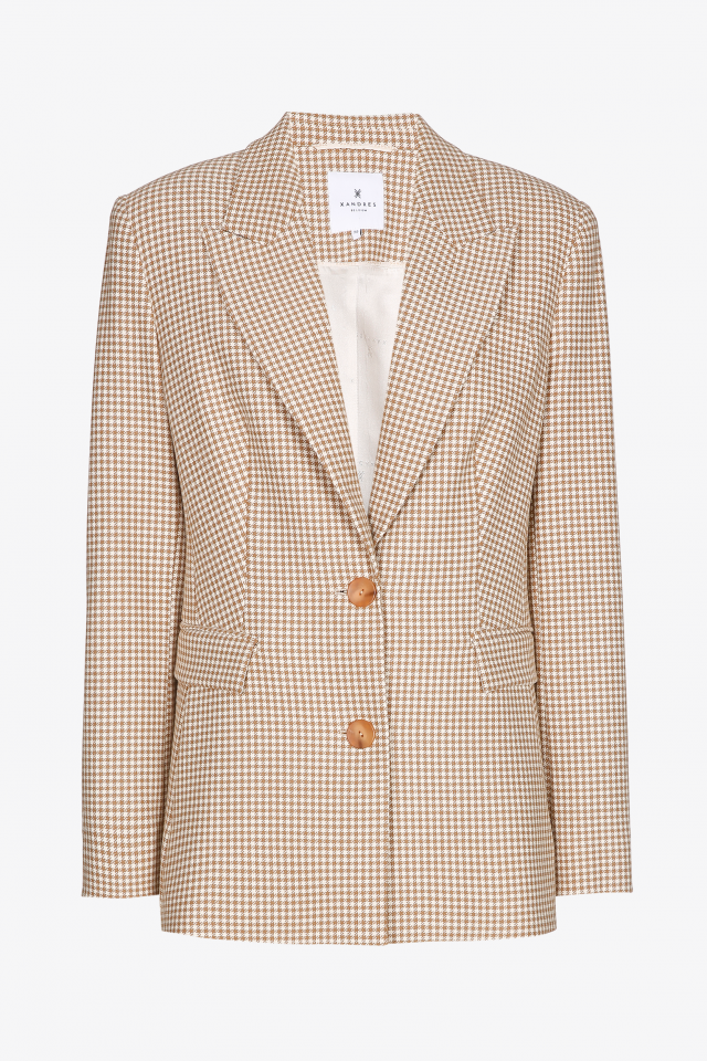 Blazer with houndstooth print