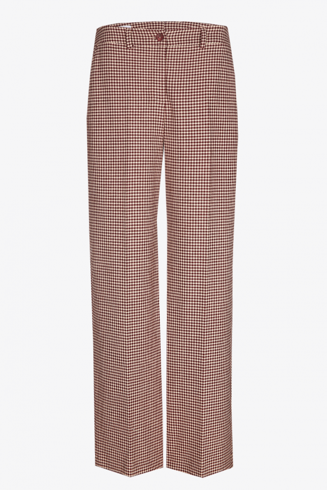 Geklede broek met pied-de-poule