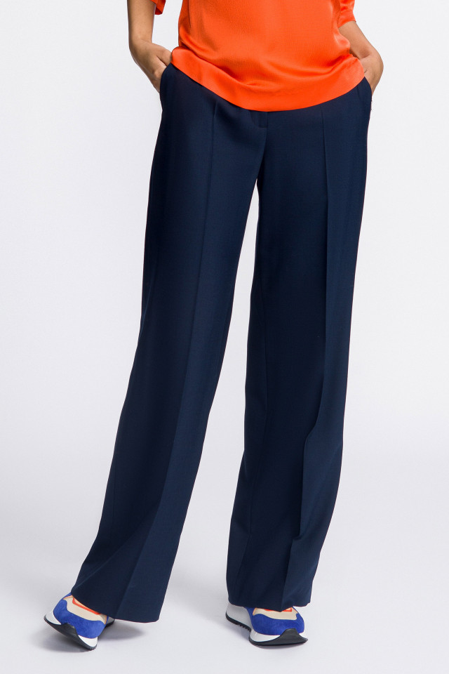 Geklede broek met rechte pijpen