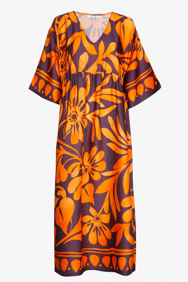 Kimonojurk met bloemenprint