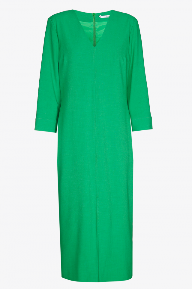 Midi dress with V-neck