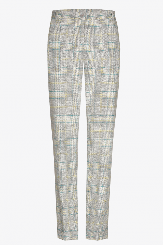 Geruite broek met smalle pijpen