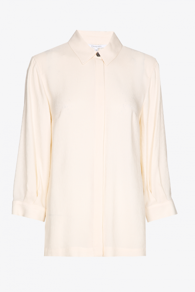 Blouse surdimensionnée avec col de chemise