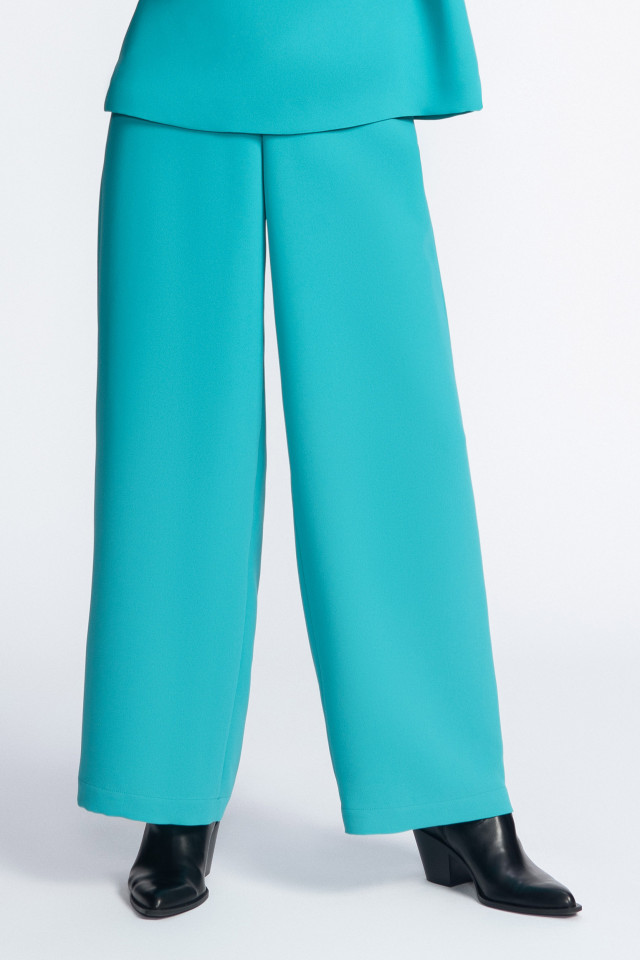 Weite Twillhose mit Gummibund