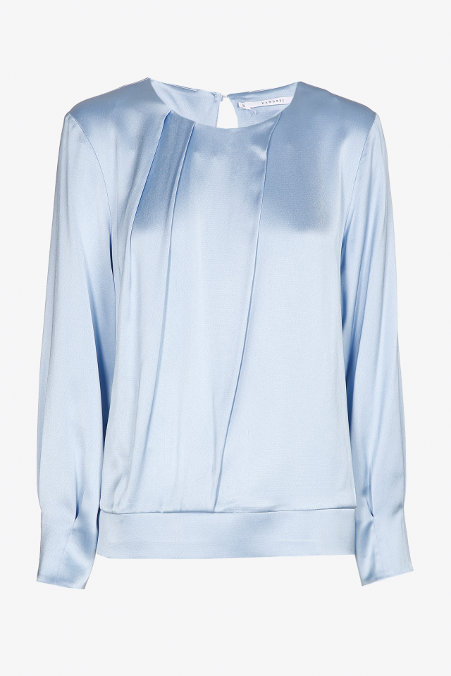 Blouse with satin sheen