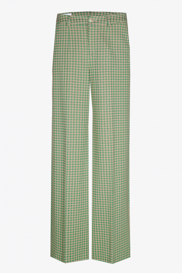 Trousers with houndstooth print