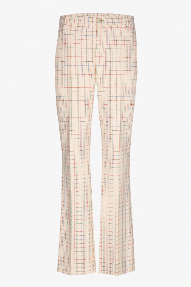 Multicoloured checked trousers