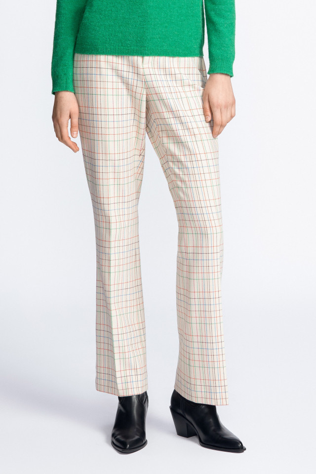 Pantalon multicolore à carreaux