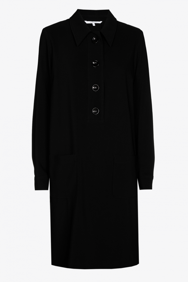 Robe-chemise en sergé avec poches