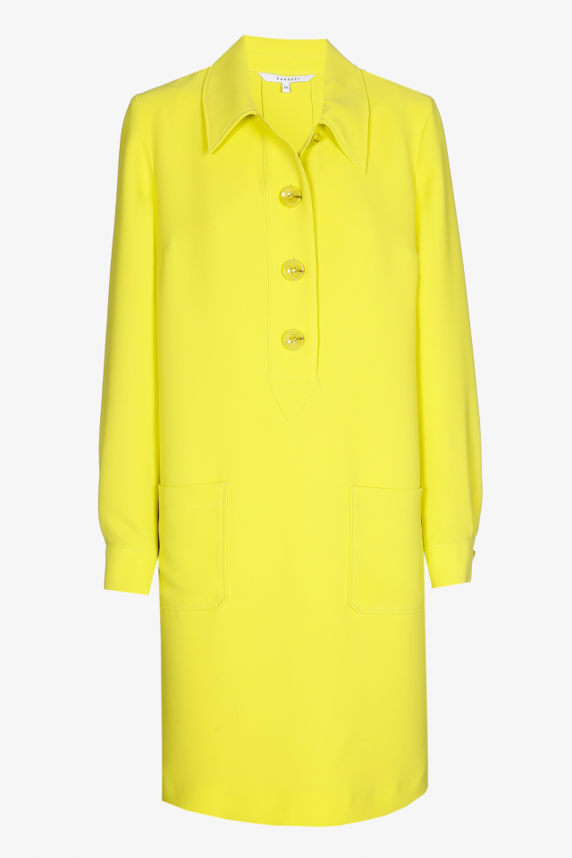Twill shirt dress with pockets