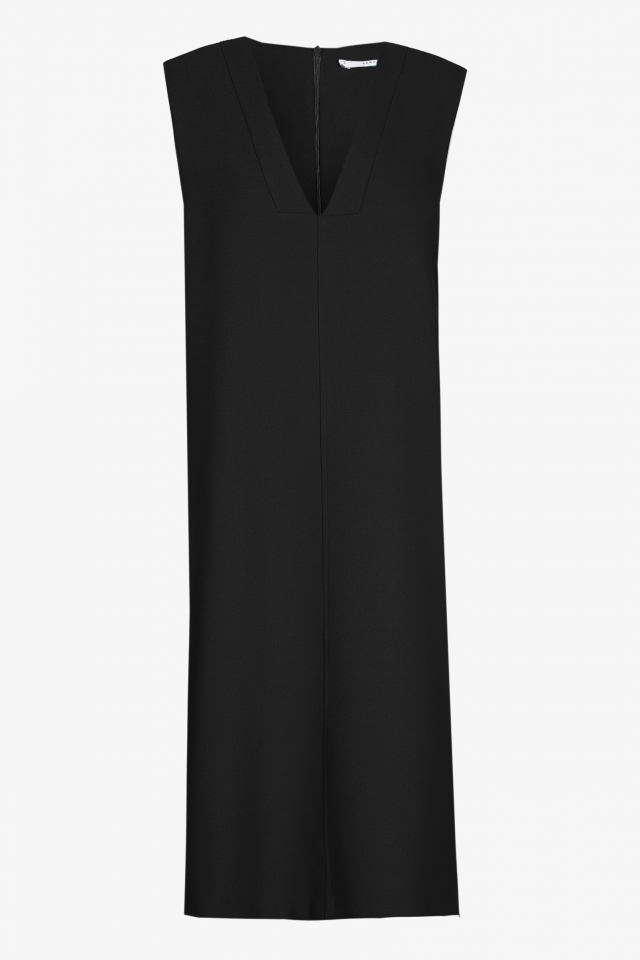 Sleeveless double face dress