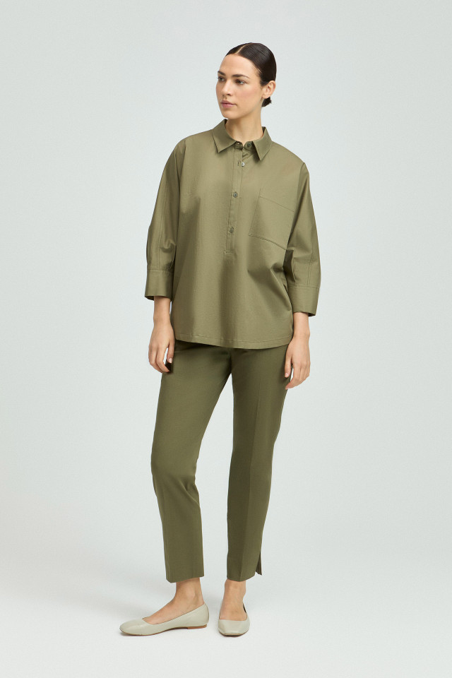 Pantalon à jambes étroites en coton