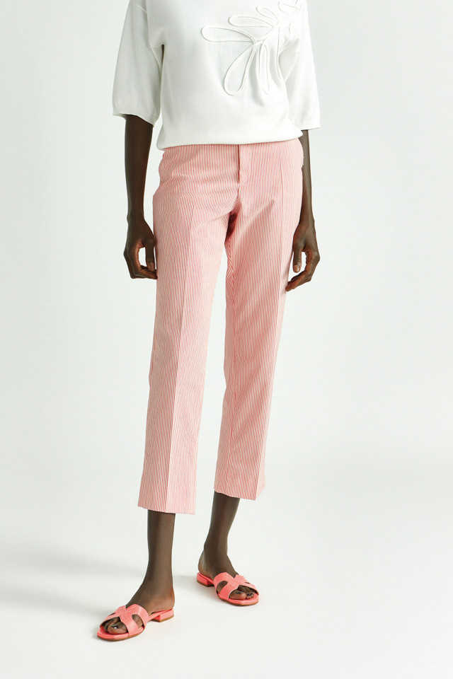 Pantalon rayé moulant