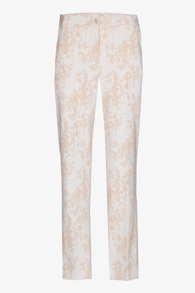 Pantalon à jacquard floral