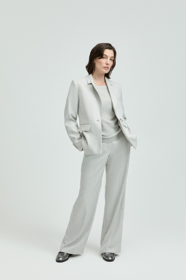 Tailored trousers with studs