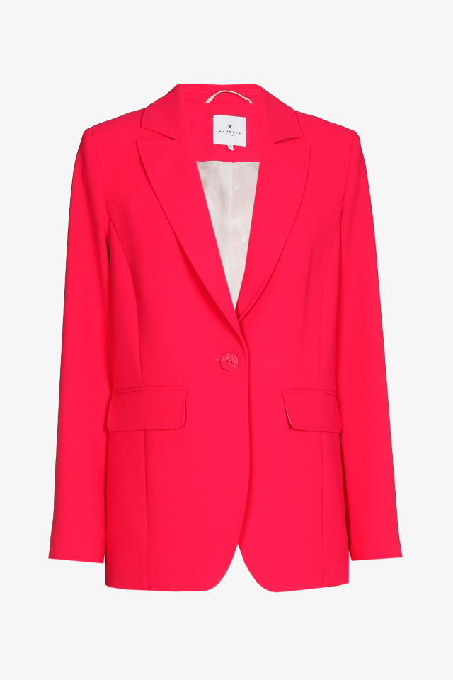 Blazer with subtly rounded hem