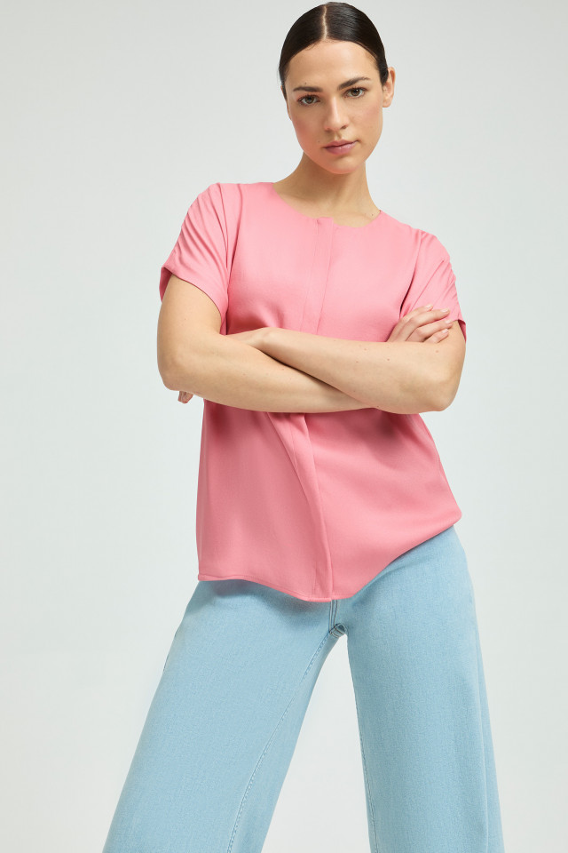 Blouse met verborgen sluiting