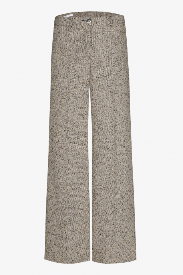 Geklede broek uit bouclette stof