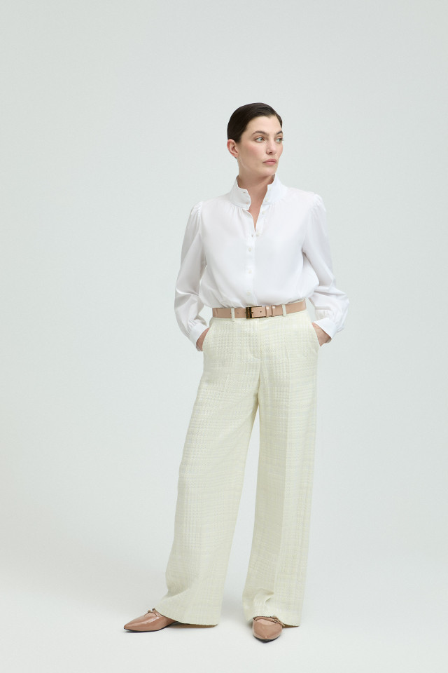 Smart trousers with wide legs