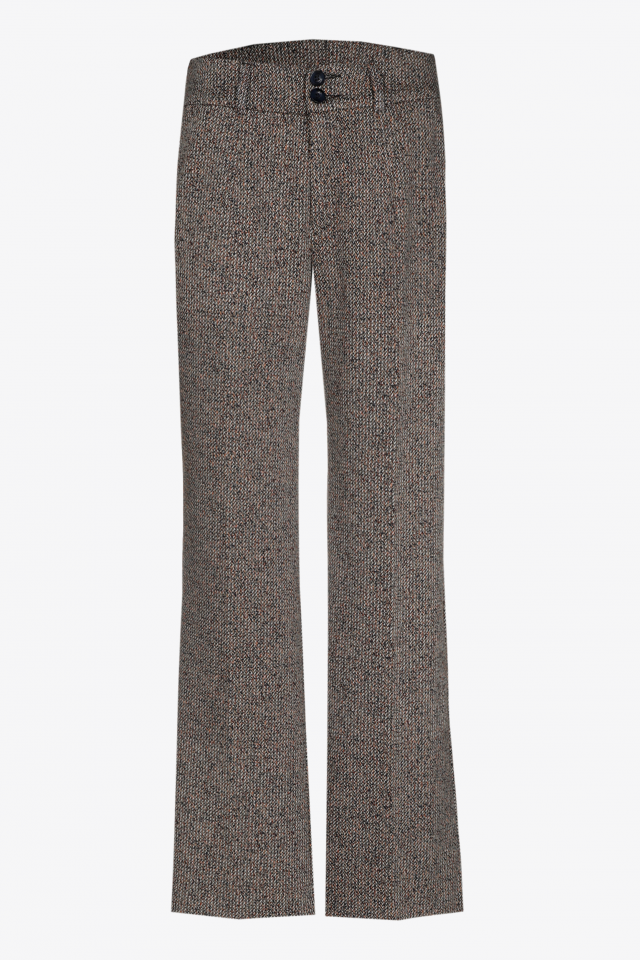 Trousers with high waistband