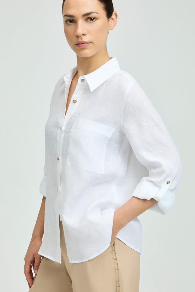 Hemdblouse in zomers linnen